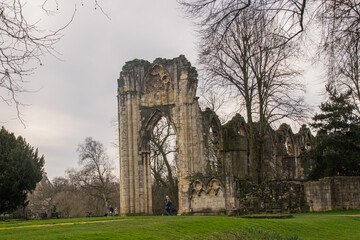 Fototapeta premium Photo of part of the wall in York, UK