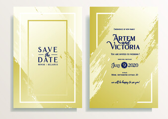 vector illustration. Graphics template for wedding invitation or flyers. Vector example save the date layout of the card. Paper A4. elegant creative design