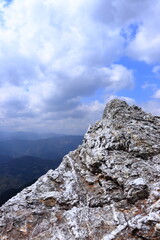 工石山　岩上からの眺め（高知市　白鷲岩）