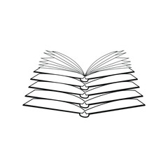 Book open icon. Book icon vector illustration on white background. eps 10