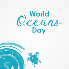 Happy World Ocean Day Vector Design Illustration For Celebrate Moment