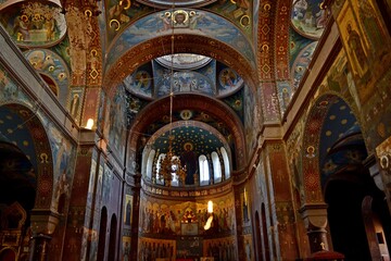 Fototapeta na wymiar Novoafonsky monastery frescoes of Abkhazia