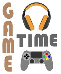 Computer games and e-sports. Vector.