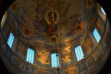 Fototapeta na wymiar Novoafonsky monastery frescoes of Abkhazia