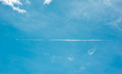 Beautiful blue sky and white clouds, sky background.