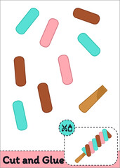 Cut and Glue Worksheet - Ice Cream