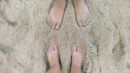 beautiful beach with stunning rocks, nature and white sand