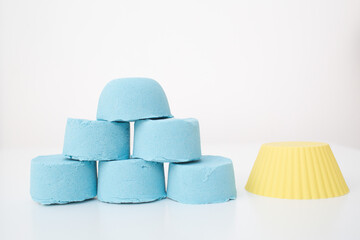 Kinetic sand modeling - modern toy for children development