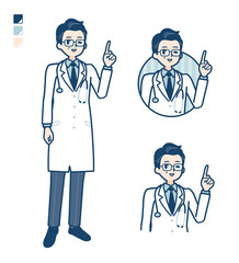 simple Doctor old man_pointing-hand-sign