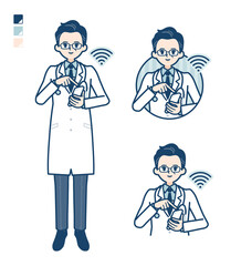 simple Doctor old man_smartphone-touch