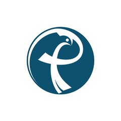 letter p bird logo