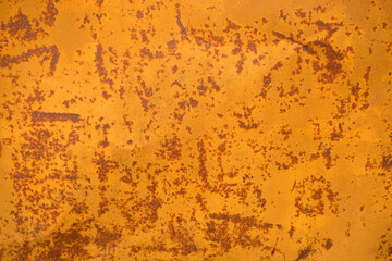 Old rusty metal of orange color, grunge background