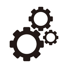 Gear icon vector illustration sign