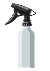 Barber illustration of professional hairdresser spray for water.