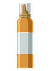 Barber illustration of professional hair styling mousse.