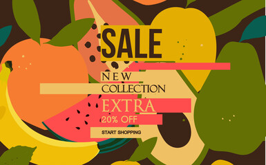 Sale website banner. Sale tag. Sale promotional material vector illustration. Design for ad, social media banner, brochure, email, flyer, leaflet, newsletter, placard, poster, web sticker