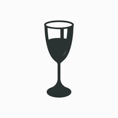 glass logo vector design illustrator. simple and elegant