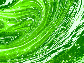 Mixed white and green paint background	
