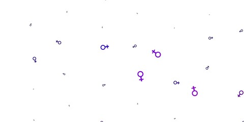 Light Purple, Pink vector background with woman symbols.