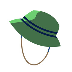 panama from the sun color khaki in cartoon style