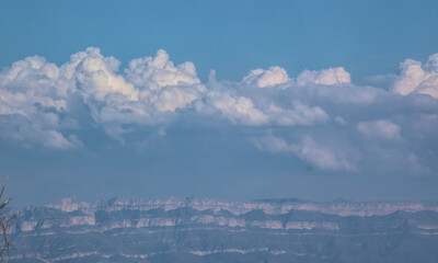 Desert Mountain with sky and clouds