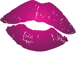 red lips vector illustration