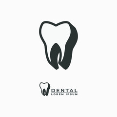 dental logo vector design illustration. logo symbol icon and template