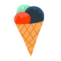 ice cream cone cartoon illustration