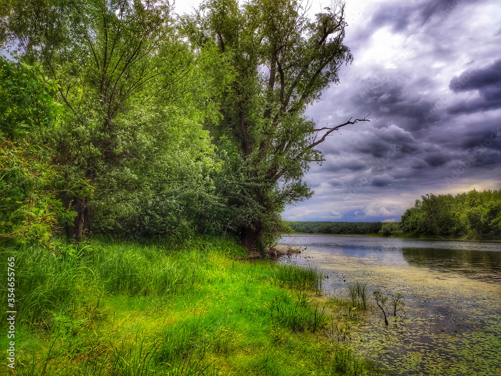 Canvas Prints River Begej . Zrenjanin, Vojvodina, Serbia