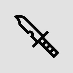 Vector Illustration of A Police Knife Icon | Vector Line Icon | Police Vector Icon | Single Vector Icon