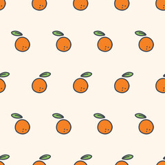 Seamless Orange Pattern Flat Icon. Can be used for fabric, textile, wallpaper, background, wrapping, etc