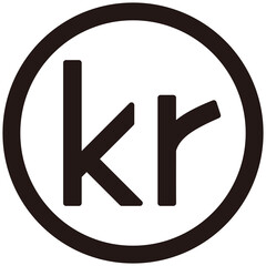 The Icelandic Krona currency symbol