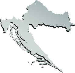 High detailed vector map - Croatia