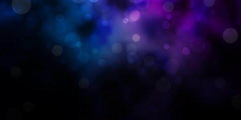 Dark Pink, Blue vector pattern with spheres. Colorful illustration with gradient dots in nature style. Pattern for wallpapers, curtains.