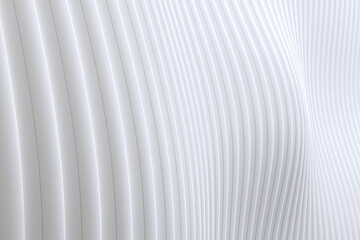 Obraz premium Abstract wall wave architecture white background , White background for presentation, portfolio, website