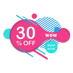 Special Offer 30 Off Round Sticker