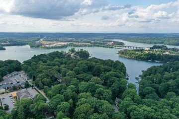 Fototapeta na wymiar Aerial view of Clemson South Carolina