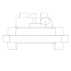 car structure sketch vector