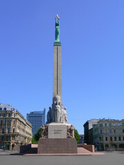 Fototapeta na wymiar The Freedom Monument in Riga, Latvia