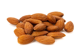 almonds isolated on white background