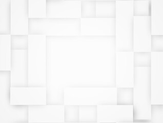 Abstract. Embossed paper square white background. light and shadow .Vector.