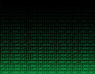 Binary code digital numbers.technology and digital green background. vector.