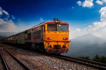 Obraz premium train on the railway