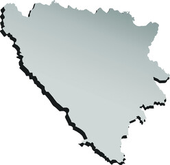 High detailed vector map - Bosnia Herzegovina