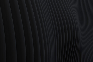 Abstract wall wave architecture black background , Black background for presentation, portfolio, website