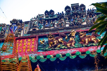 Thien Hau Temple (Hoi quan Quang Trieu pagoda) - One of Vietnamese Chinese temple at Ho Chi Minh City (Saigon), Vietnam