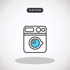 Washing machine Icon.Simple logo vector illustration for graphic and web design.