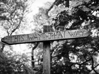 old wooden signpost
