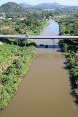 Obraz premium Aerial photo of a Nelspruit Bridge
