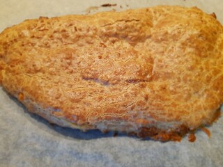 homemade ham and cheese filled pastry